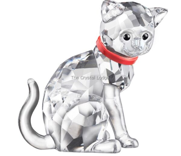 Swarovski_cat_mother_sitting_red_collar_1193526 | The Crystal Lodge