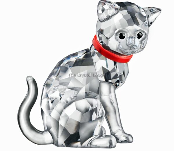 Swarovski_cat_mother_sitting_red_collar_1193526 | The Crystal Lodge