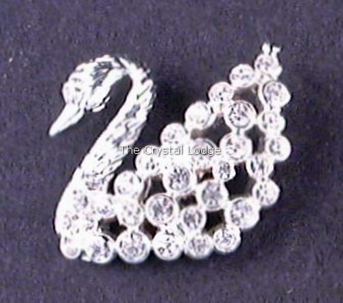 Swarovski_1995_centenary_swan_rhodium_clear_event_pin | The Crystal Lodge