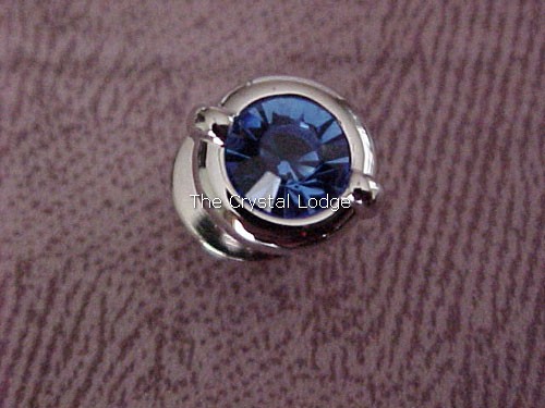 Swarovski_2002_Isadora_round_rhodium_blue_event_pin | The Crystal Lodge