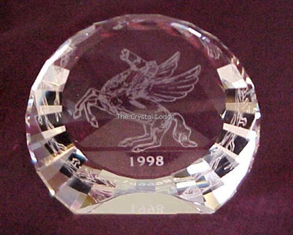 Swarovski_SCS_Paperweight_1998_Pegasus_USA_60mm_disc_9409 060 000 | The Crystal Lodge
