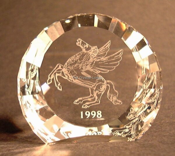 Swarovski_SCS_Paperweight_1998_Pegasus_USA_60mm_disc_9409 060 000 | The Crystal Lodge
