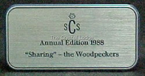 Swarovski_SCS_Woodpeckers_silver_plaque | The Crystal Lodge
