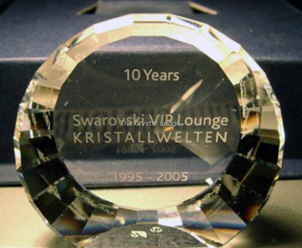 Swarovski_Wattens_paperweight_VIP_lounge_10th_anniversary_30mm_disc | The Crystal Lodge