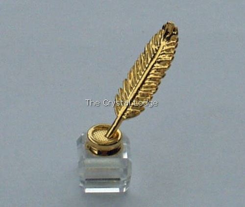 Swarovski_inkwell_with_quill_gold_189195 | The Crystal Lodge