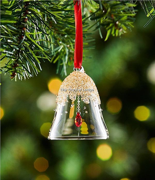 SWAROVSKI CHRISTMAS ORNAMENT BELL GOLDEN SHADOW SMALL 5464882 The