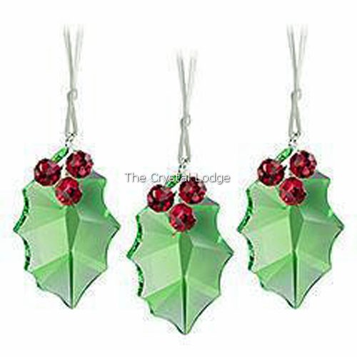 Swarovski_ornament_holly_leaves_set_of_3_890894 | The Crystal Lodge