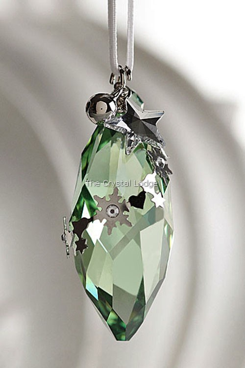 Swarovski_ornament_leaf_peridot_silver_shade_1144686 | The Crystal Lodge
