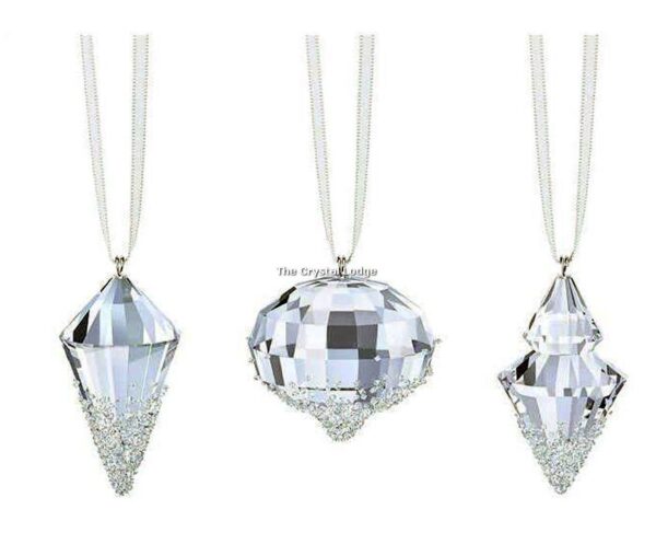 Swarovski_ornaments_set_of_3_abstract_5223618 | The Crystal Lodge