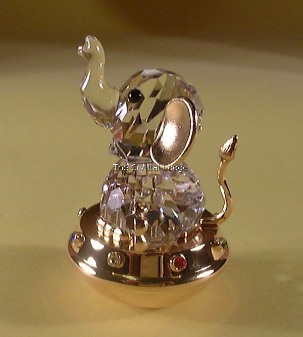 Swarovski_toy_elephant_gold_253446 | The Crystal Lodge