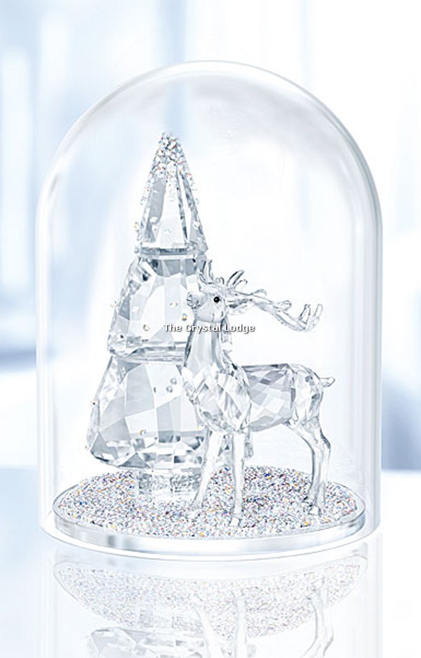 Swarovski_Bell_Jar_Pine_Tree_Stag_5403173 | The Crystal Lodge