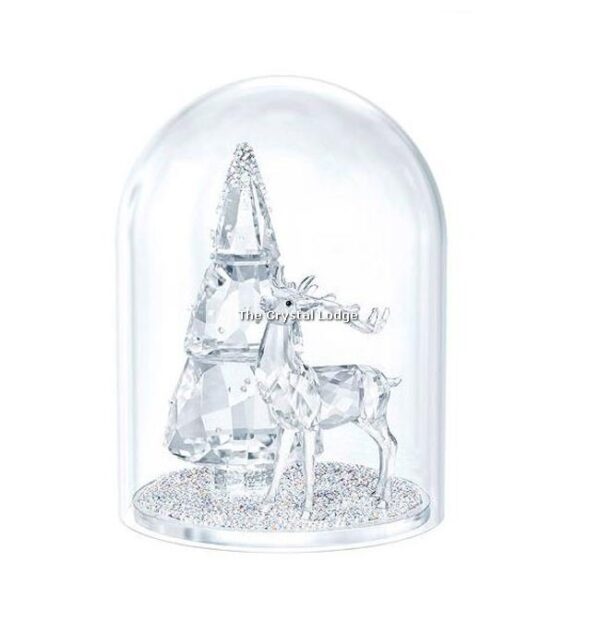 Swarovski_Bell_Jar_Pine_Tree_Stag_5403173 | The Crystal Lodge
