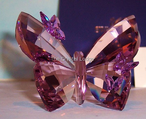 DANIEL SWAROVSKI 蝶のブローチ 紫 ピンク 稀少品 保証書付き Sold at Auction: Daniel Swarovski 