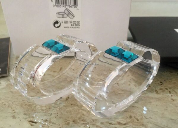 Swarovski_decor_napkin_rings_rainbow_blue_zircon_276675 | The Crystal Lodge