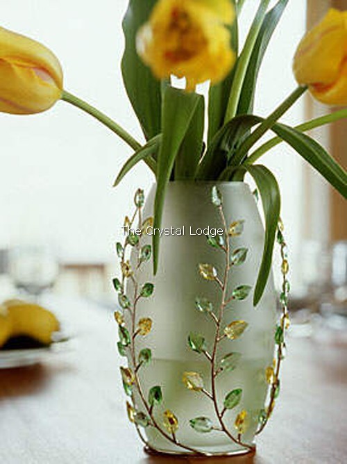 Swarovski_vase_leaves_peridot_jonquil_660733 | The Crystal Lodge