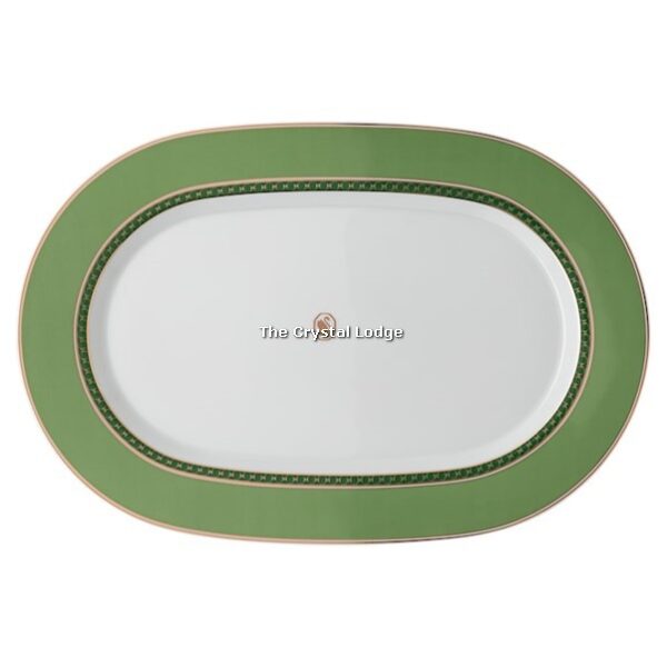 Swarovski_Signum_platter_plate_Porcelain_large_green_5635513 | The Crystal Lodge
