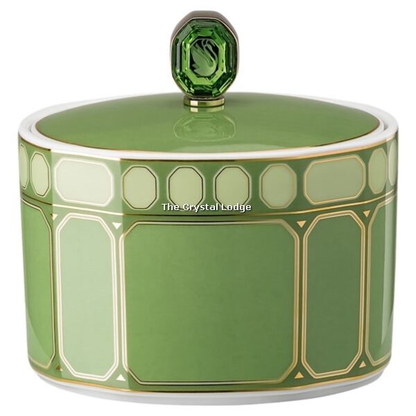 Swarovski_signum_sugar bowl_Porcelain_green_5635560 | The Crystal Lodge