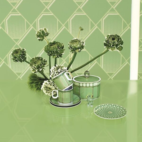 SWAROVSKI ROSENTHAL SIGNUM ESPRESSO CUP AND SAUCER - GREEN 5648499 (For information - not available from us until officially retired by Swarovski) - Image 5
