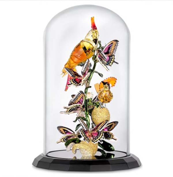 Swarovski_Idyllia_Birds_and_butterflies_bell_jar_5652388 | The Crystal Lodge